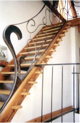 Wrought, iron, stair, railing, 